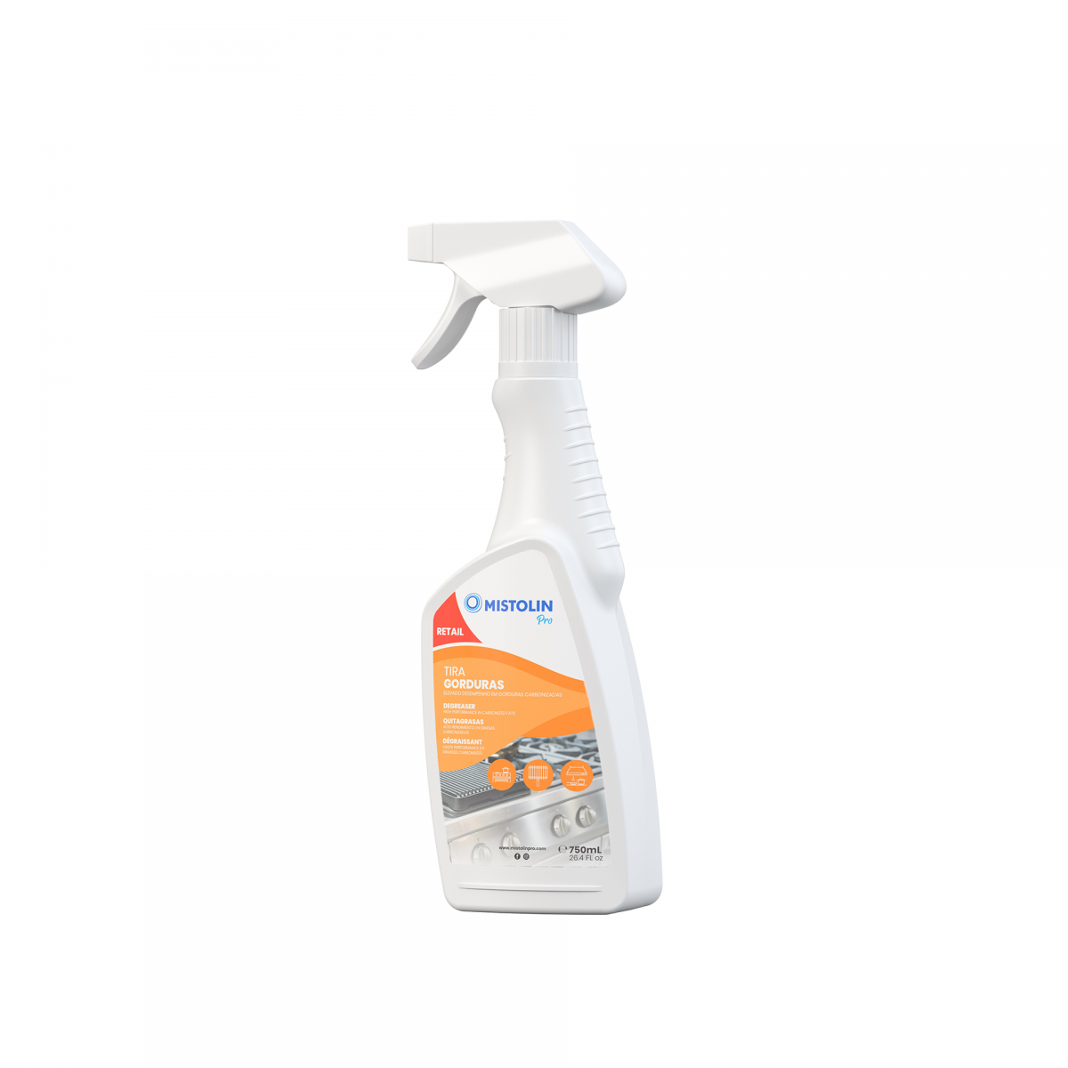 Tira Gorduras Mistolin Pro 750ml 57 01 04 1576 0002 Branco Ribrudi