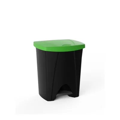 Balde Lixo com Pedal Plástico Retangular 25l 31X33X41cm