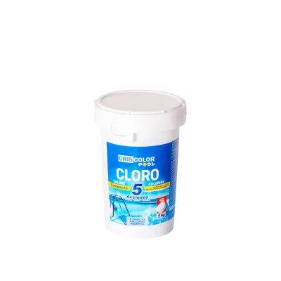 Cloro Compacto 5 Ações Branco 1Kg Cloro Compacto 5 Ações Branco 1Kg