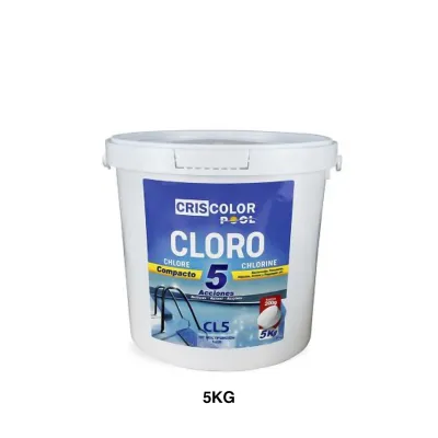 Cloro Compacto 5 Ações Branco 5kg Cloro Compacto 5 Ações Branco 5kg
