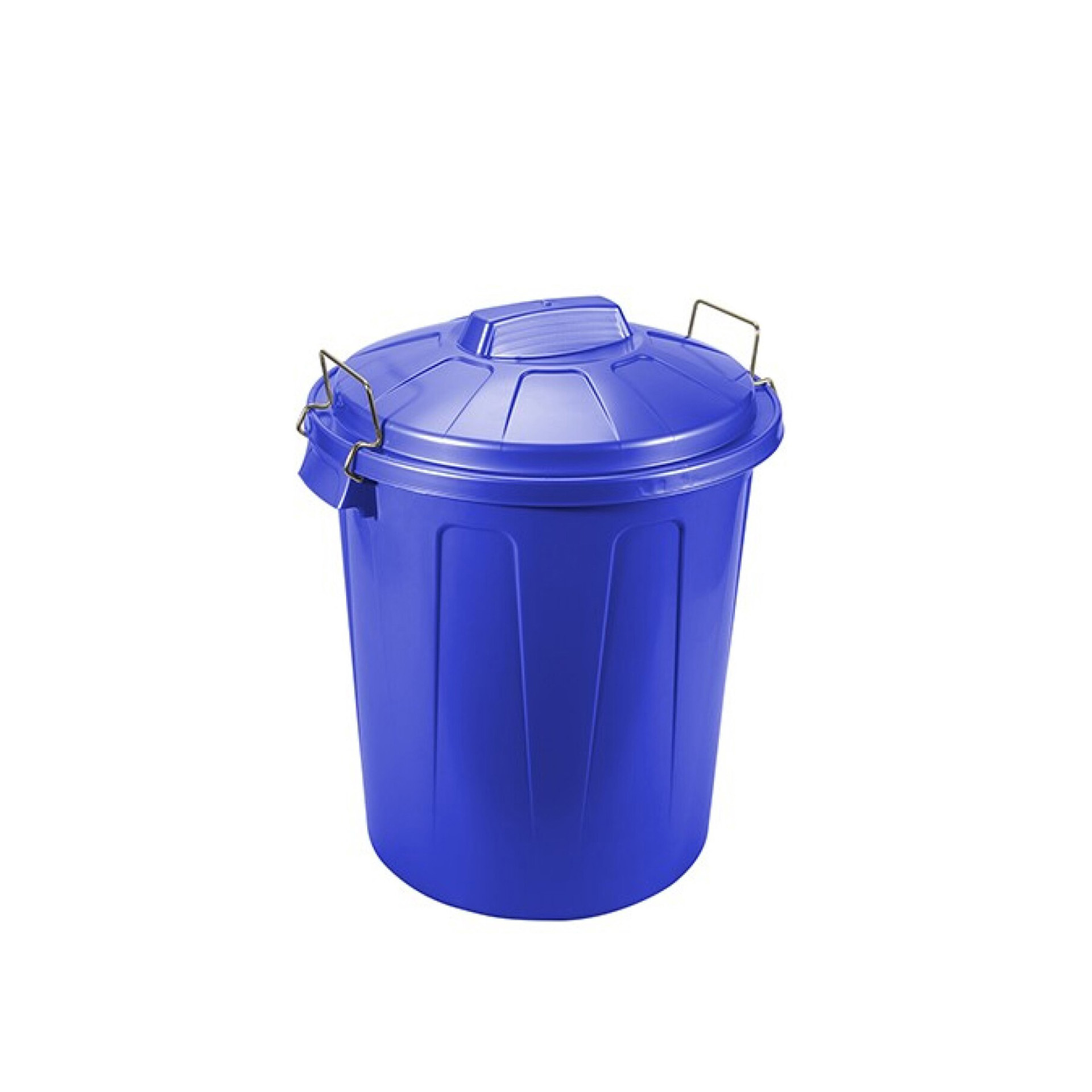 Balde Lixo com Asa Metal Azul 100L 75X54X50cm