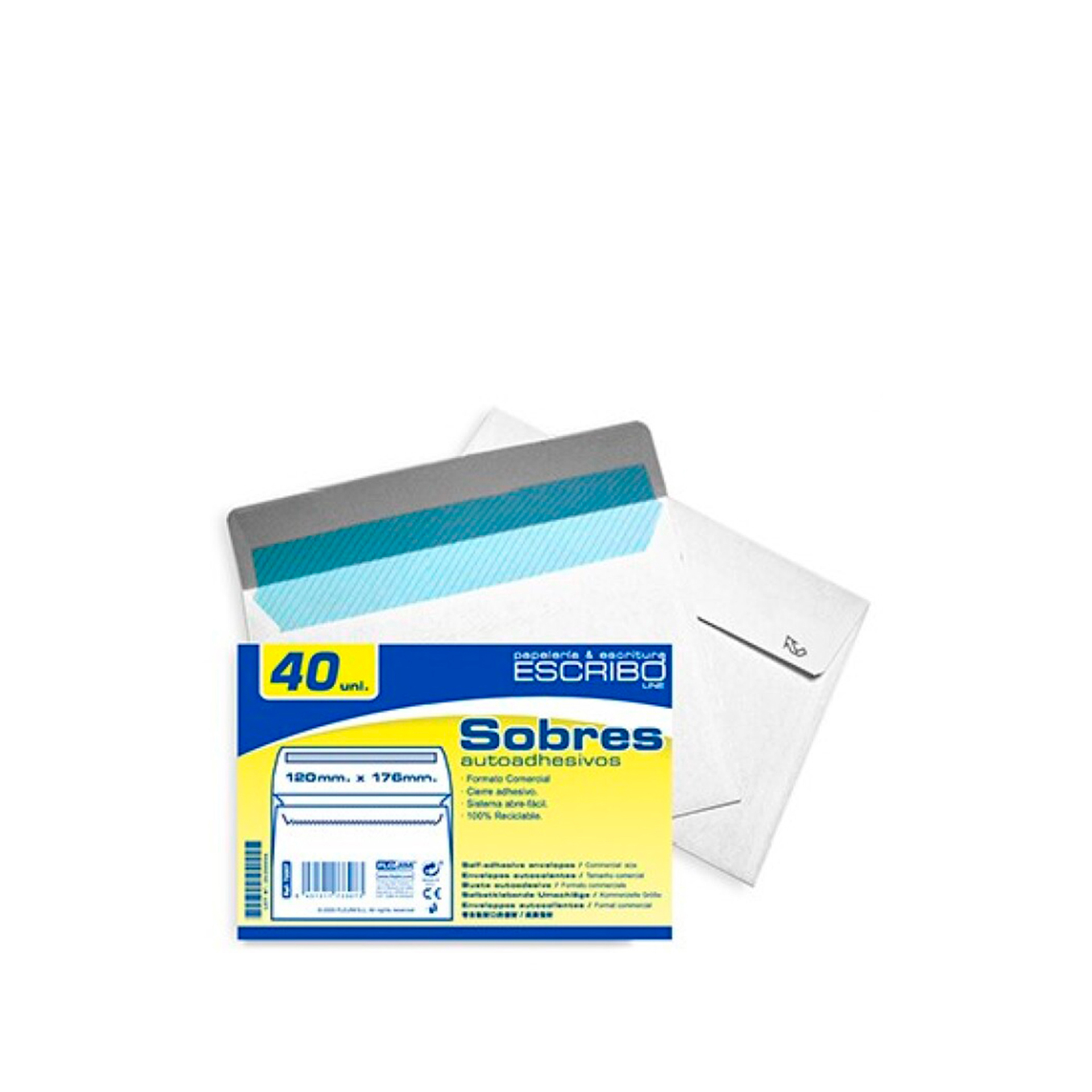 FLOJIM ENVELOPE COMERCIAL 120X176MM PACK 40