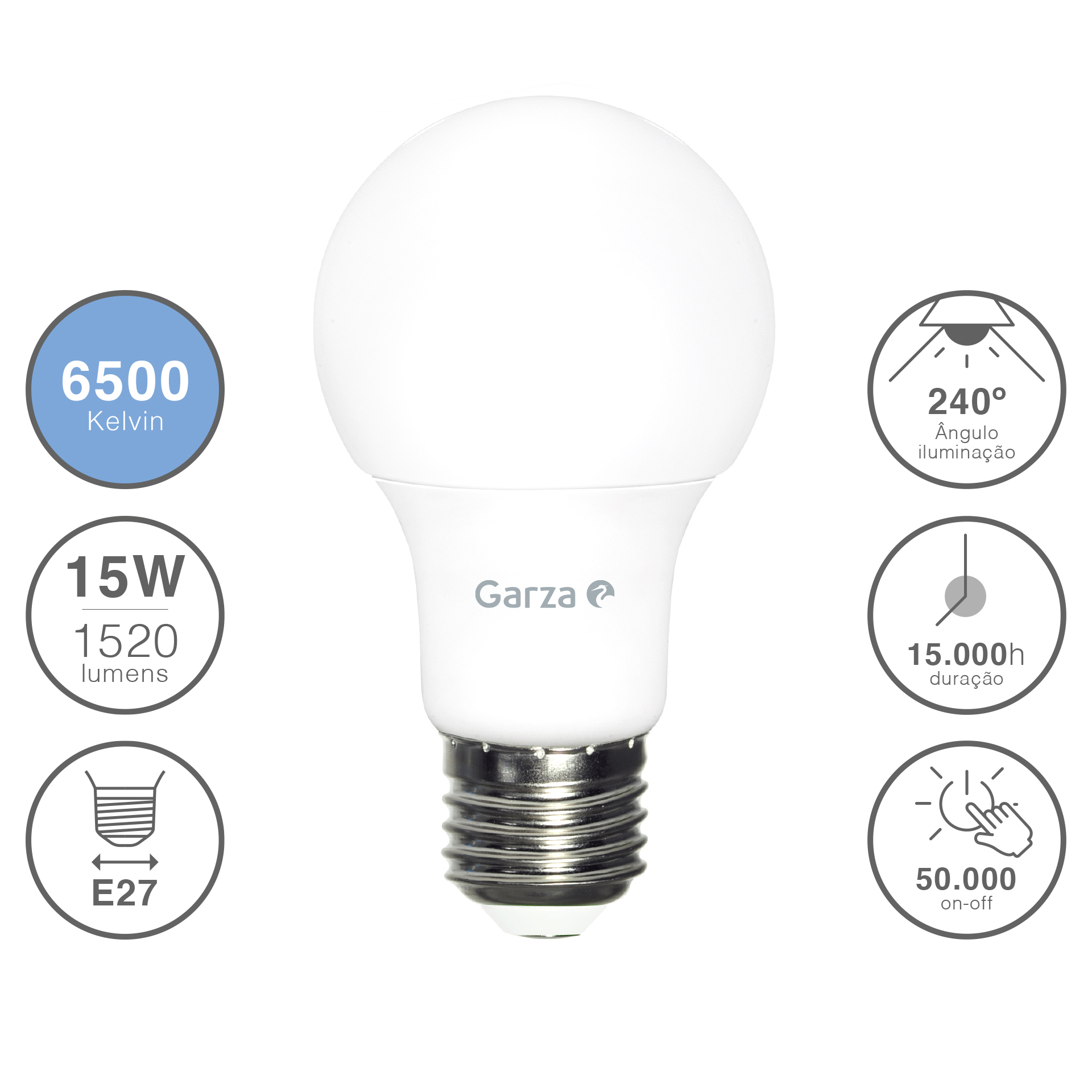 LAMPADA LED STANDARD E27 15W FRIA