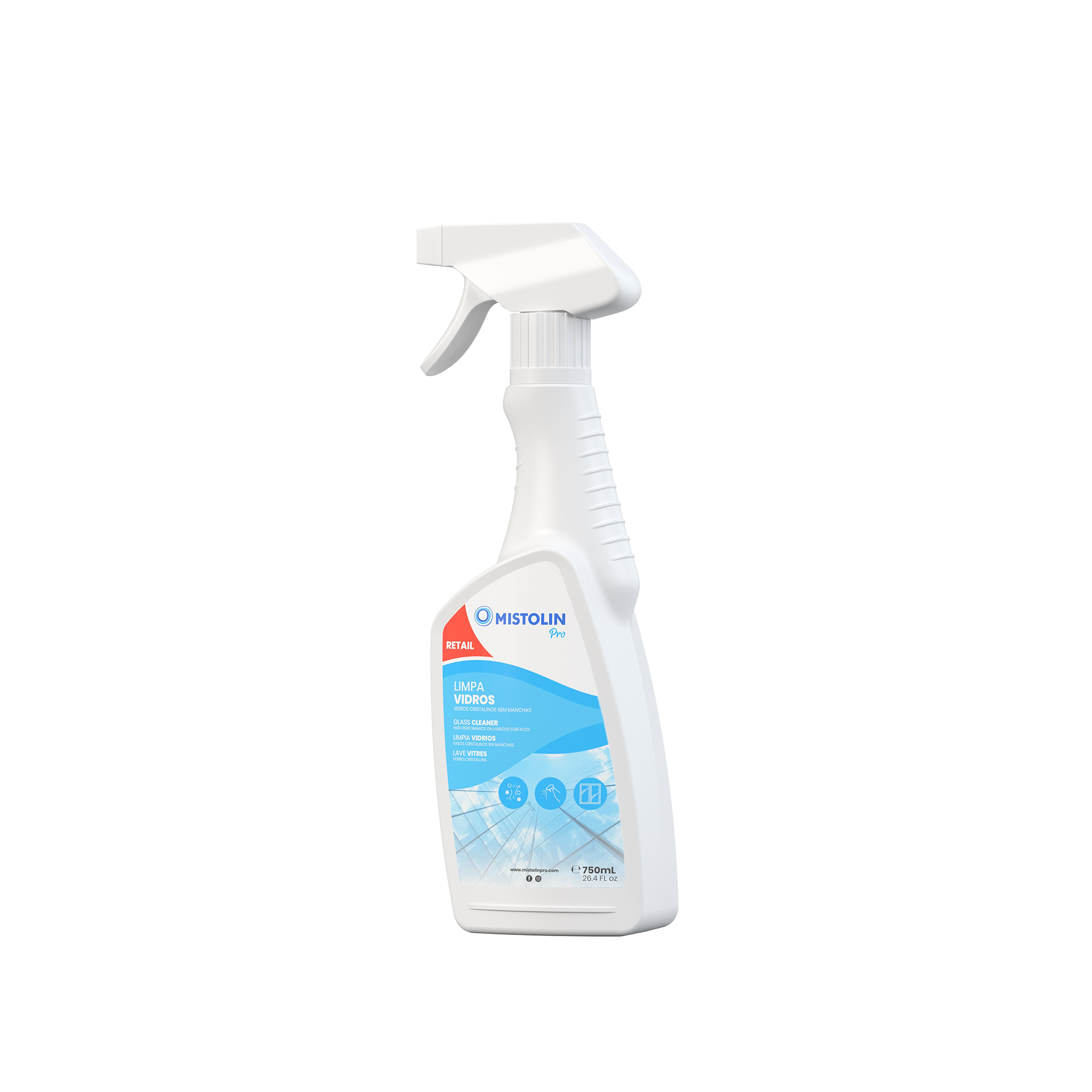 LIMPA VIDROS MISTOLIN PRO 750ML