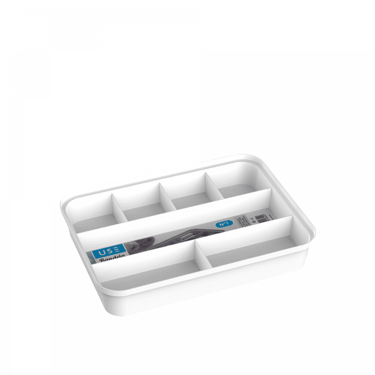 Bandeja Organizadora Empilhável Branco - 24Cm X 20,8Cm